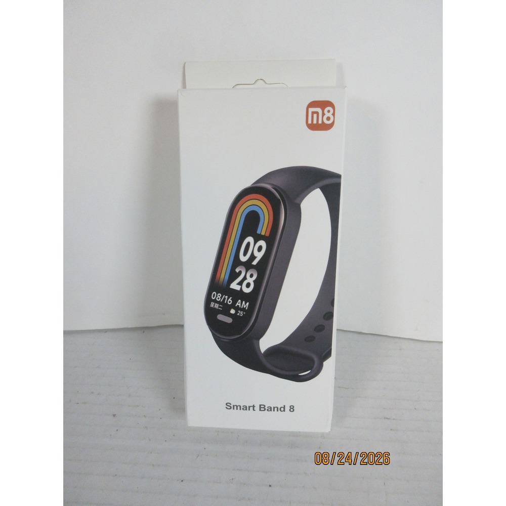 M8 Smart Band 8 Fitness Tracker Watch Black Heart Rate Sleep Monitor Bluetooth